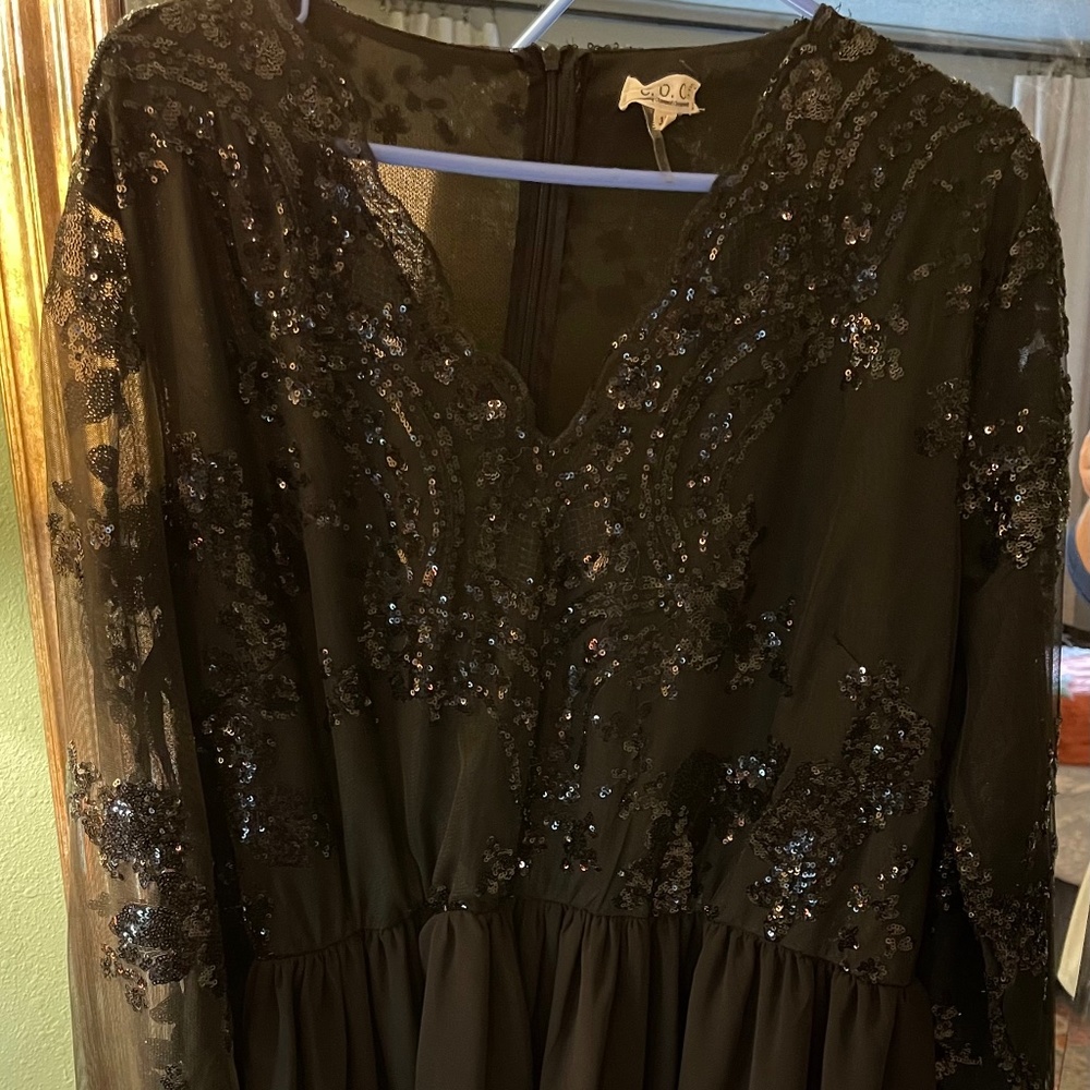Chic Soul Black Sequined Dress